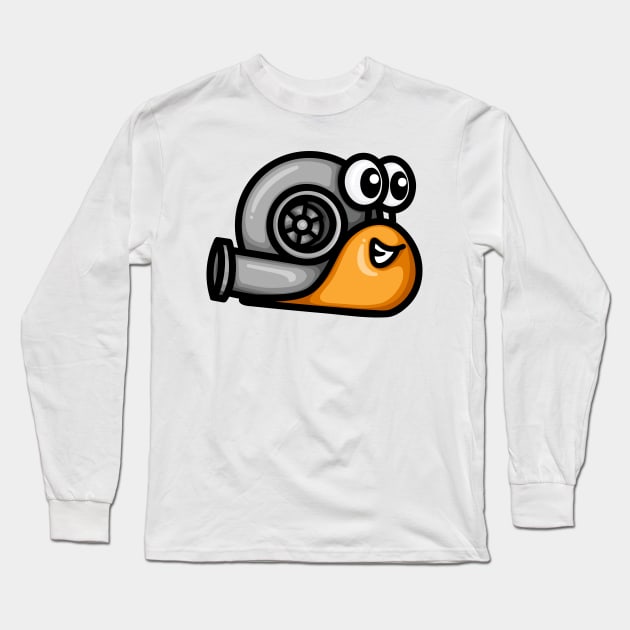 Turbo Snail Version 1 - Orange Long Sleeve T-Shirt by hoddynoddy